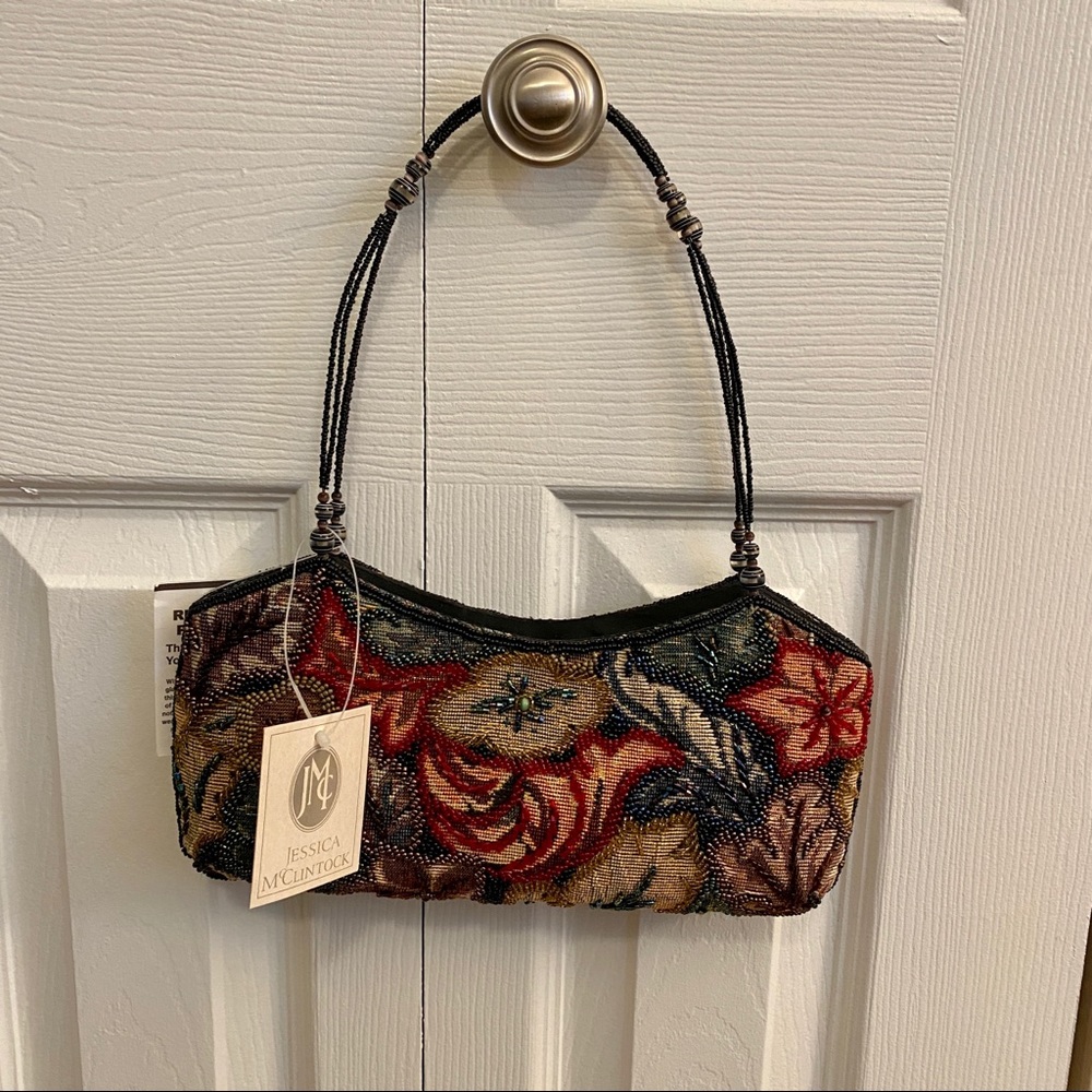 Jessica McClintock Beaded Tapestry Purse